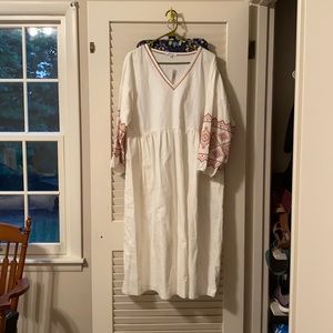 Madewell Midi Dress, white, size XL